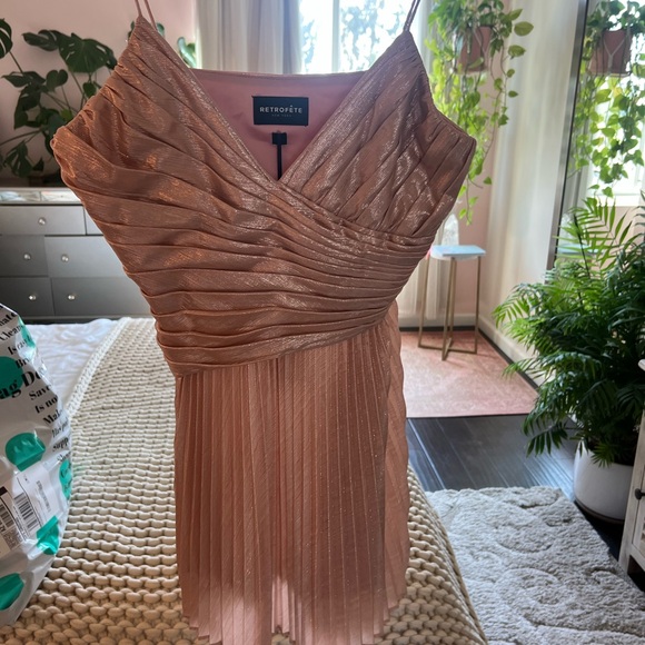 Retrofete Pink Shimmer Mini Dress - Picture 6 of 8